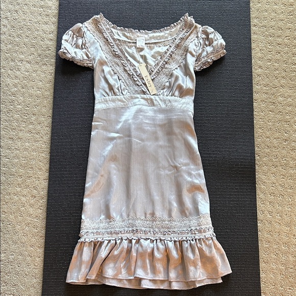 Esley Shimmering Silver Dress - Picture 2 of 4